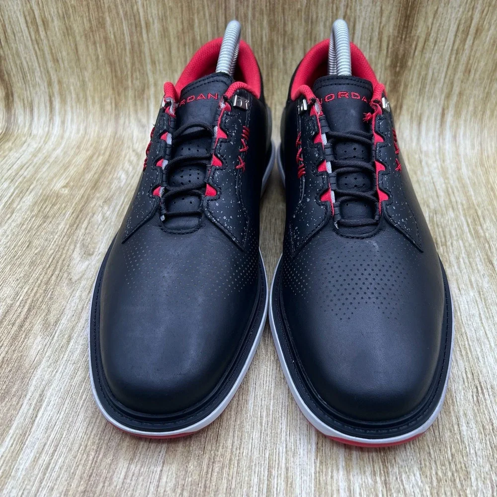 Nike Air Jordan ADG 5 Golf Shoes Men's Size 8.5 Black Fire Red FQ6642-001